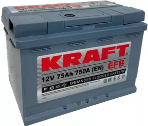 Аккумулятор Kraft EFB 75 R+ (75Ah) фото