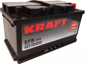 Аккумулятор Kraft EFB 75 R+ 730A (75Ah) фото