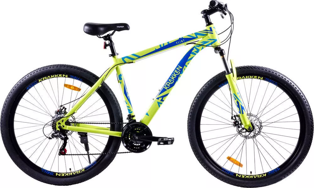 Велосипед Krakken Flint 29 р.20 2021 (желтый/синий) фото