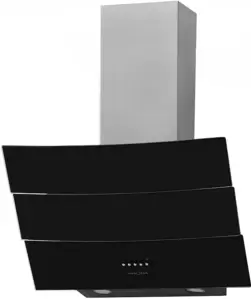 Вытяжка Krona Inga 600 push button (черный/нержавеющая сталь) фото