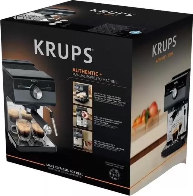 Рожковая кофеварка Krups Authentic+ XP384G10 фото
