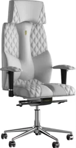 Офисное кресло Kulik System Business Design (экокожа белый с подголовником) фото