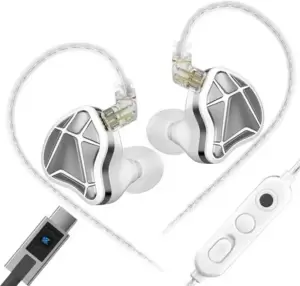 Наушники KZ Acoustics Axas Gaming USB Type-C (с микрофоном, белый) фото