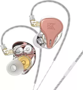 Наушники KZ Acoustics DQ6s (с микрофоном, розовое золото) icon