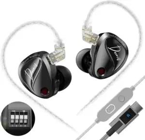 Наушники KZ Acoustics Duonic Bass Improved Version With Switches USB Type-C (с микрофоном, серебристый) фото