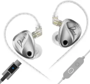 Наушники KZ Acoustics Duonic No Switches USB Type-C (с микрофоном, серебристый) фото