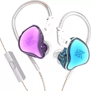 Наушники KZ Acoustics EDC (с микрофоном, фиолетовый/голубой) фото