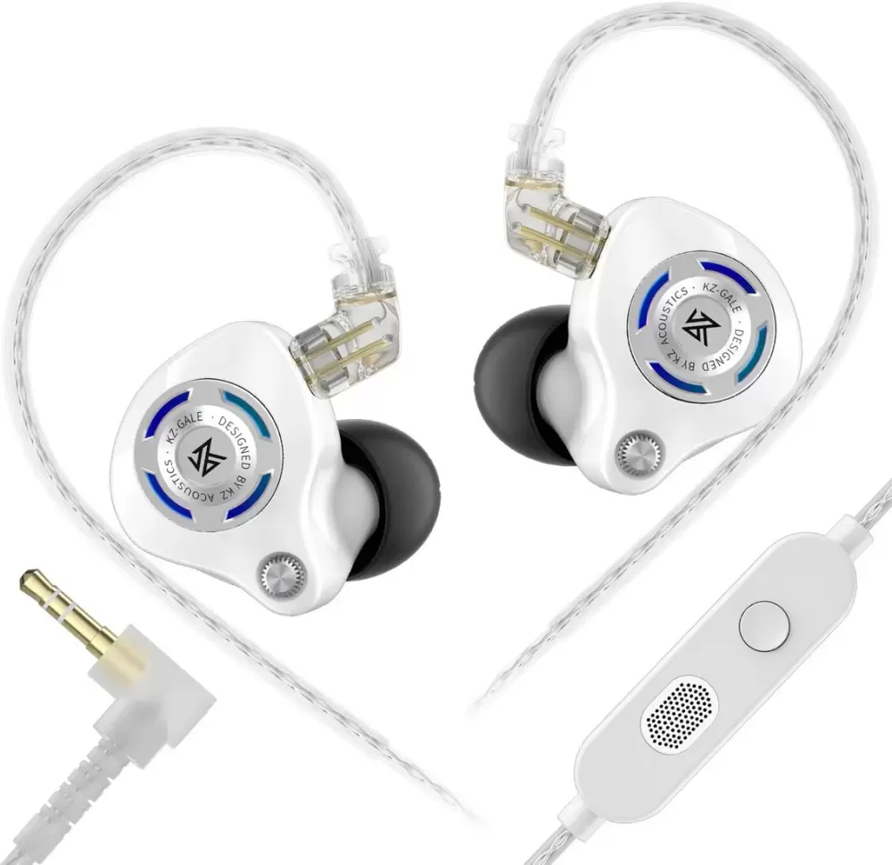 KZ Acoustics Gale 3.5 мм (с микрофоном, белый)