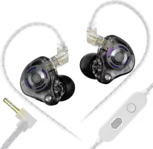 Наушники KZ Acoustics Gale 3.5 мм (с микрофоном, черный) фото