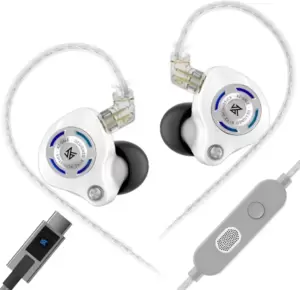 Наушники KZ Acoustics Gale USB Type-C (с микрофоном, белый) фото