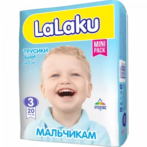 Подгузники-трусики LaLaKu 3 Midi для мальчиков (20 шт) фото