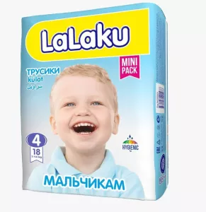 Подгузники-трусики LaLaKu 4 Maxi для мальчиков (18 шт) фото