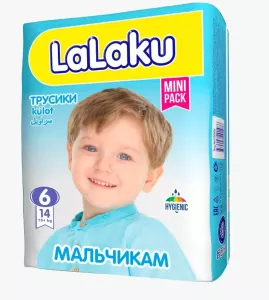 Подгузники-трусики LaLaKu 6 Large для мальчиков (14 шт) фото