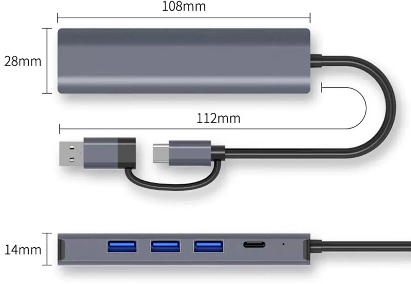 Док-станция Lalaunicky USB-A/Type-C 5-in-2 фото 6