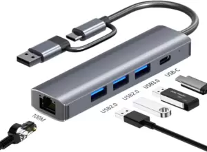 Док-станция Lalaunicky USB-A/Type-C 5-in-2 фото