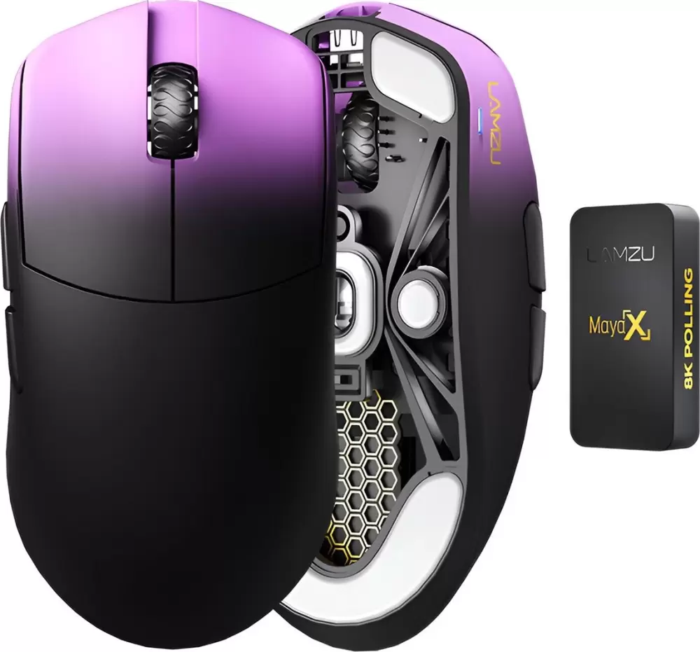 Игровая мышь Lamzu Maya X (черный/фиолетовый) фото
