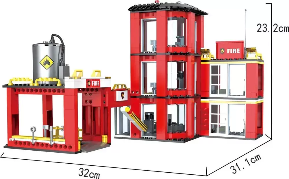 Конструктор LANSI Пожарная часть / 182325 фото