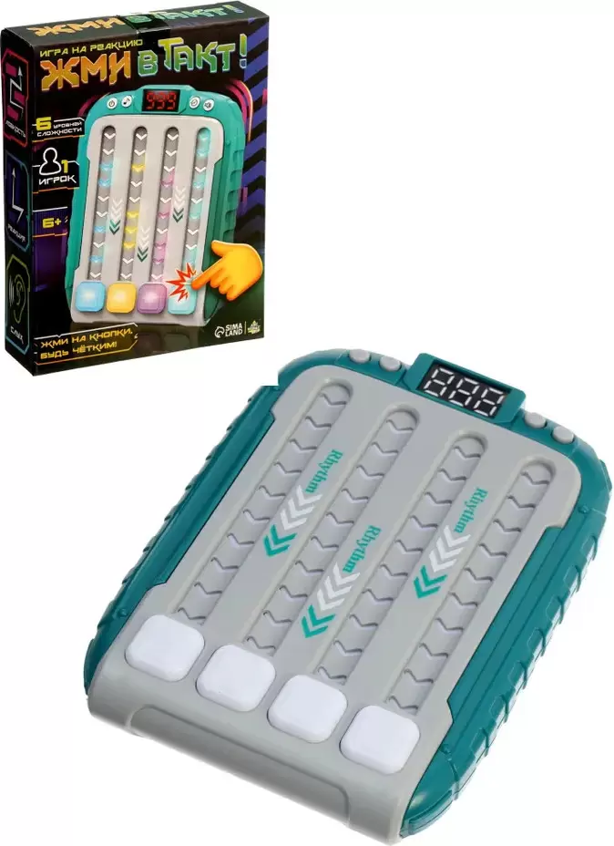 Настольная игра Лас Играс Kids. Жми в такт! 10844927 фото