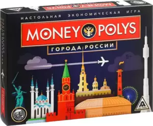 Настольная игра Лас Играс Money Polys. Города России 5231523 фото