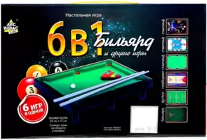Настольная игра Лас Играс Настольный бильярд 6 в 1 1026624 фото