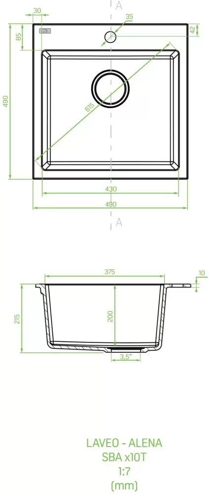 Кухонная мойка Laveo Alena SBA 410T фото