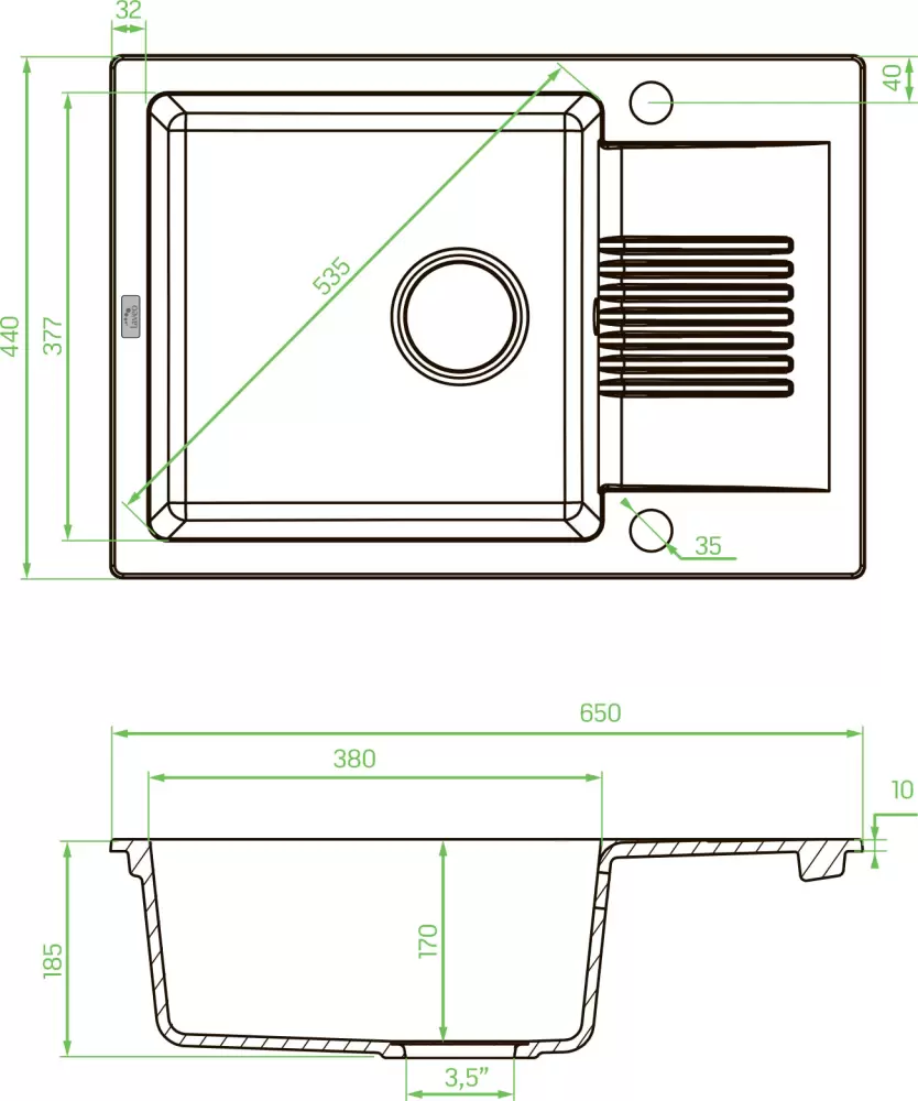 Кухонная мойка Laveo Celia SBC 413T фото