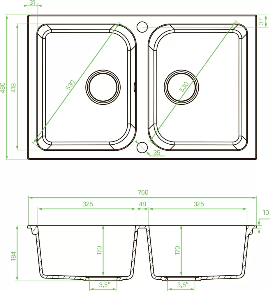 Кухонная мойка Laveo Celia SBC 420T фото