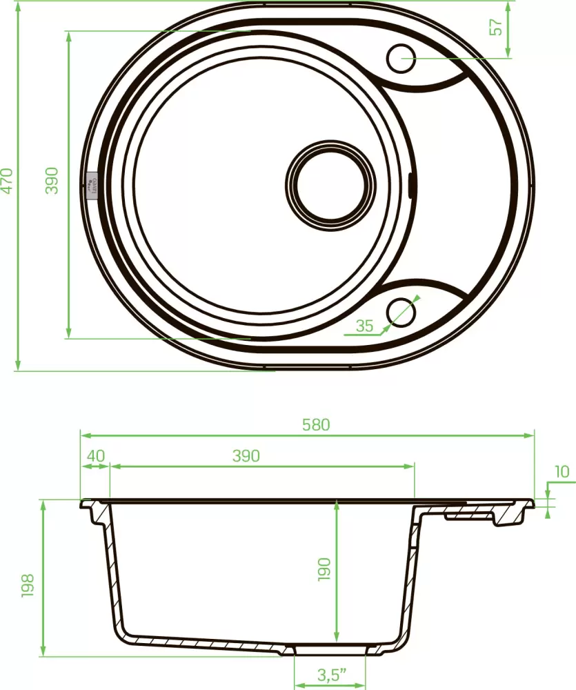 Кухонная мойка Laveo Dafne SBD 583T фото