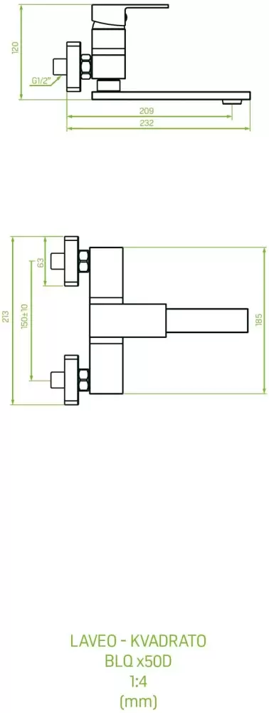 Смеситель Laveo Kvadrato BLQ 750D фото