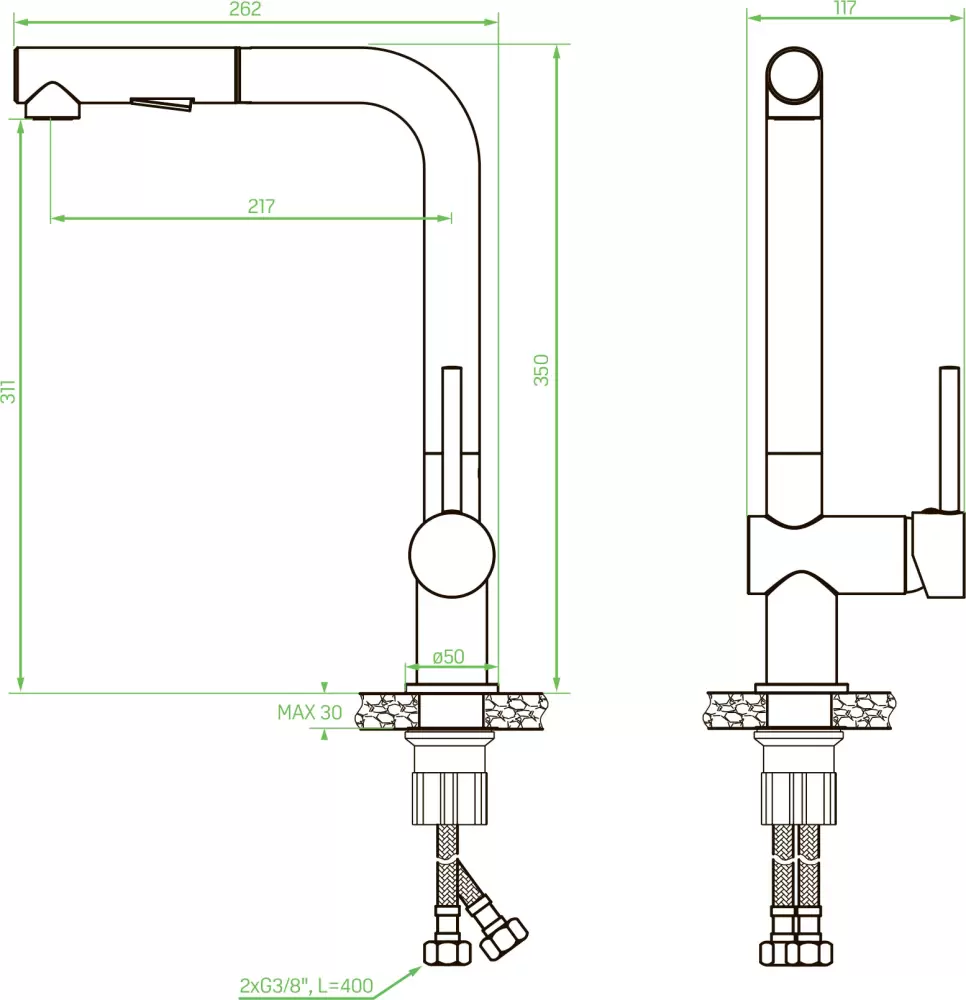 Смеситель Laveo Luna BLZ 469D фото
