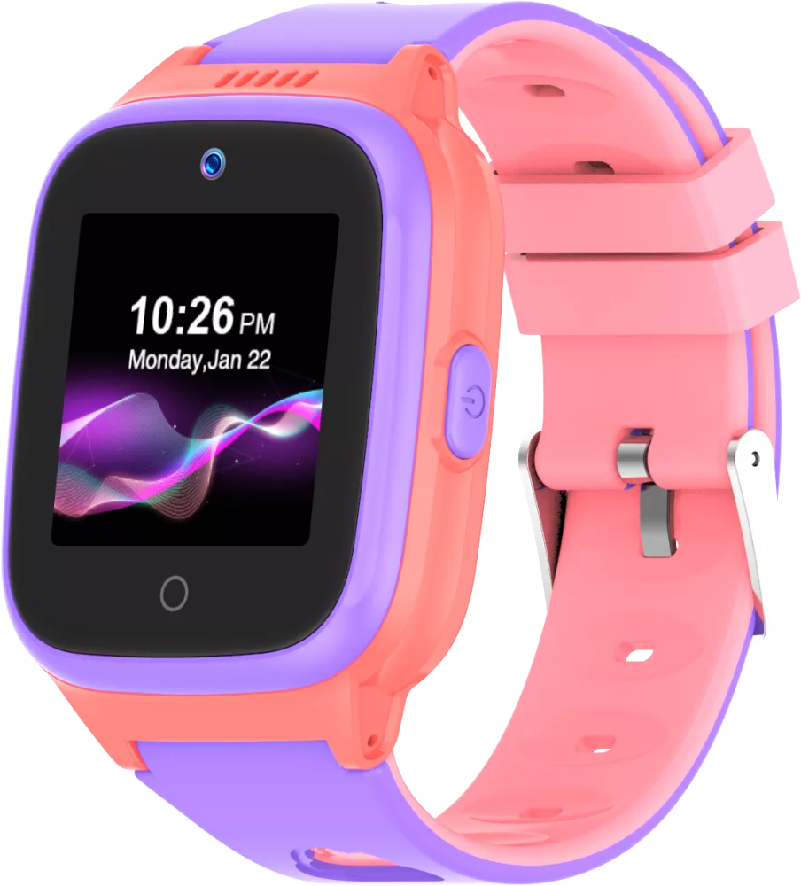 Детские умные часы LeeFine Q27 4G (розовый/фиолетовый) фото