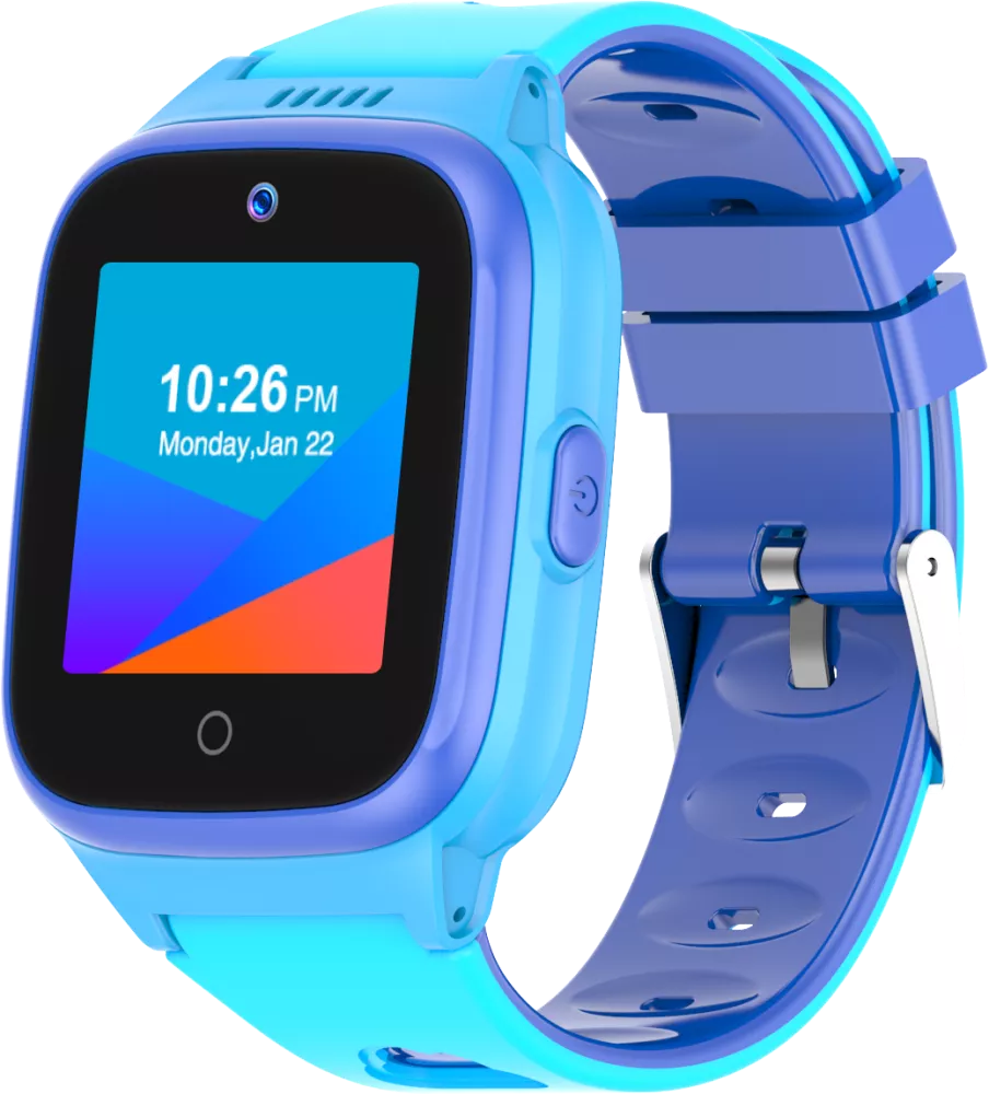 Детские умные часы LeeFine Q27 4G (синий/голубой) фото