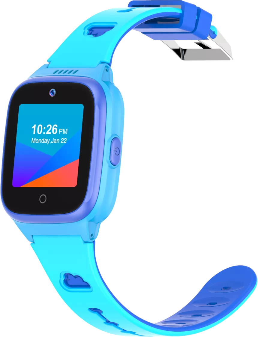 Детские умные часы LeeFine Q27 4G (синий/голубой) фото 3