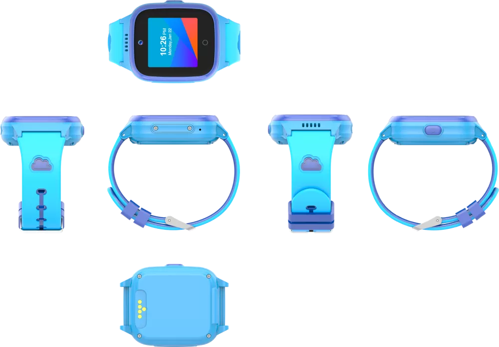 Детские умные часы LeeFine Q27 4G (синий/голубой) фото 5