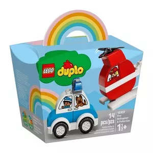 Конструктор Lego Duplo 10957 Мой первый пожарный вертолет и полицейский автом. фото