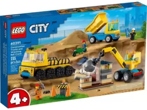 Конструктор LEGO City 60391 Строительные машины и кран с шаром для сноса фото