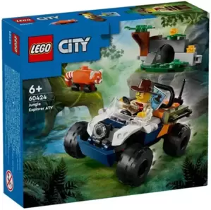 Конструктор LEGO City 60424 Квадроцикл для исследования джунглей Миссия Красной панды фото