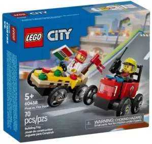 Конструктор Lego City 60458 Гоночный набор: пицца против пожарной машины фото