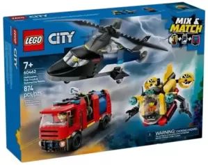 Конструктор Lego City 60462 Ремикс вертолета, пожарной машины и подводной лодки фото