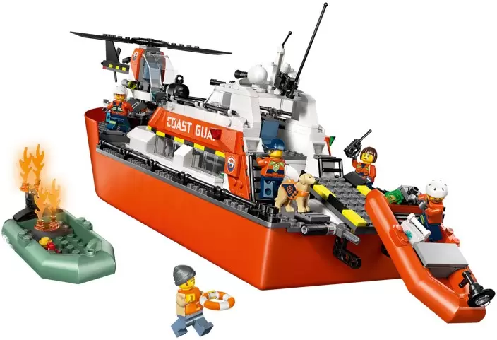 Конструктор Lego City 60504 Спасательный катер и вертолет береговой охраны фото