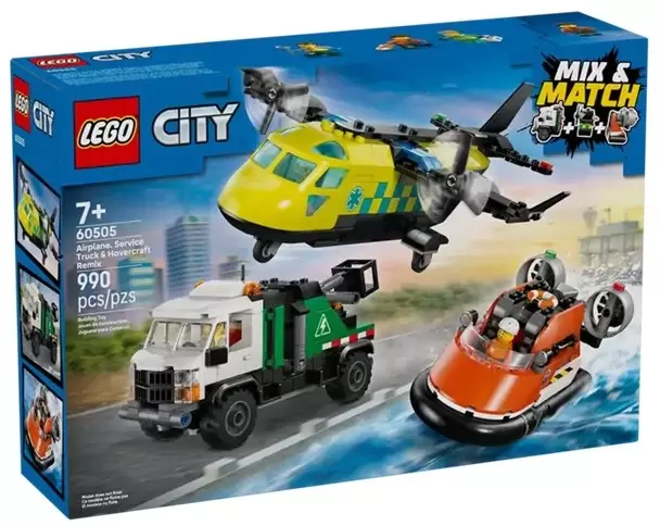 Lego City 60505 Самолет, грузовик и судно на воздушной подушке