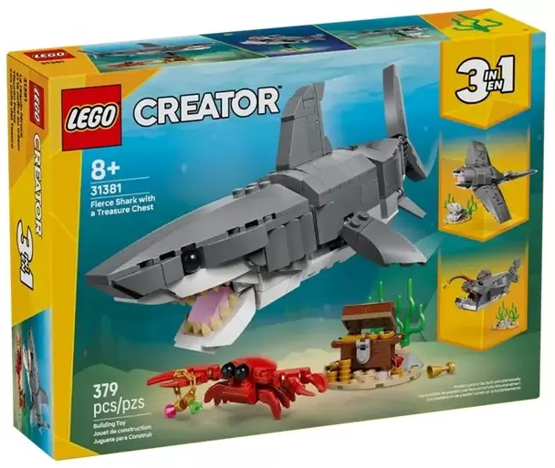 Lego Creator 31381 Грозная акула и сундук с сокровищами 3 в 1
