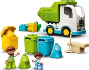 Конструктор LEGO Duplo 10945 Мусоровоз и контейнеры для раздельного сбора мусор фото