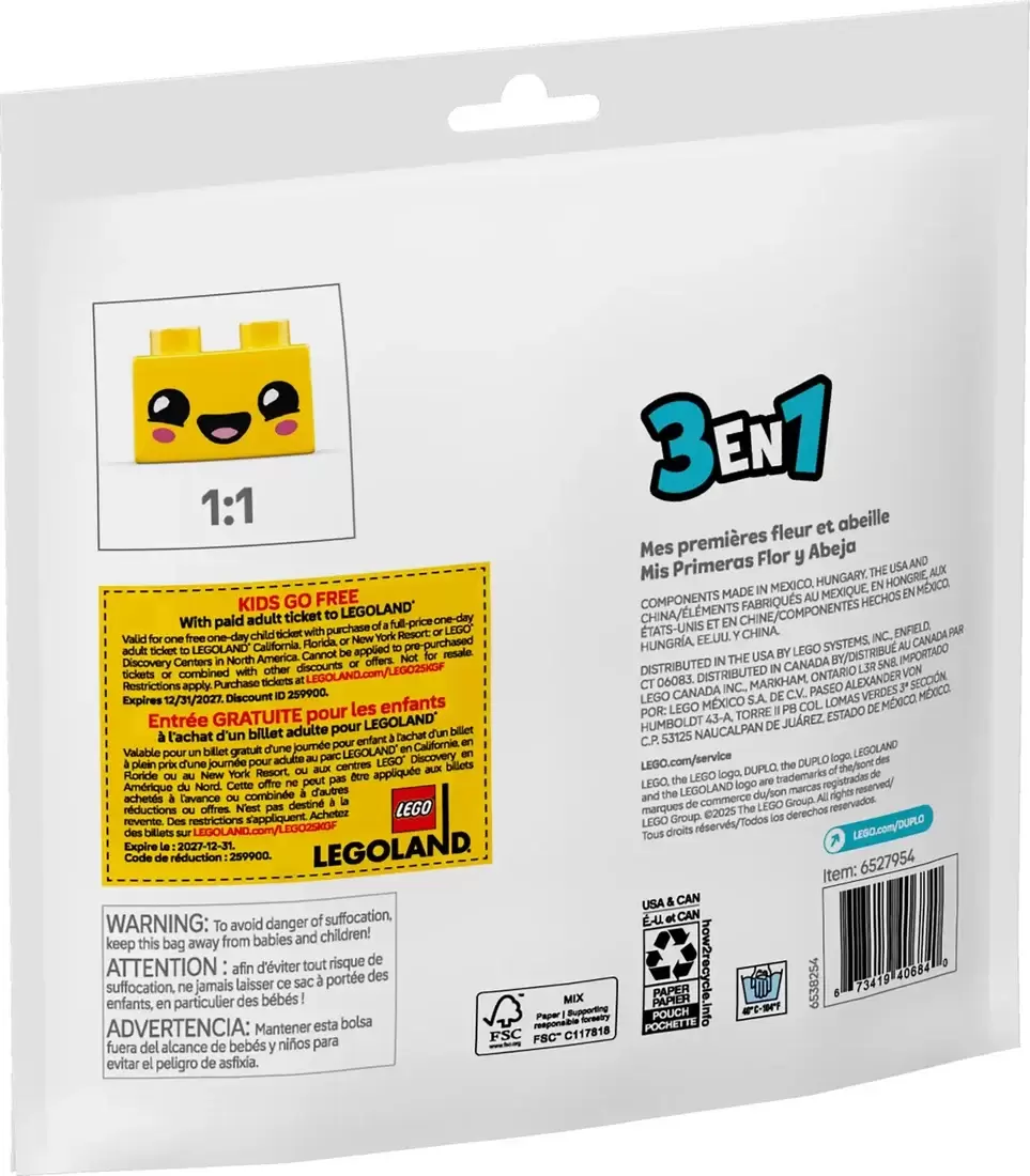 Конструктор Lego Duplo 30686 Мой первый цветок и пчелка фото