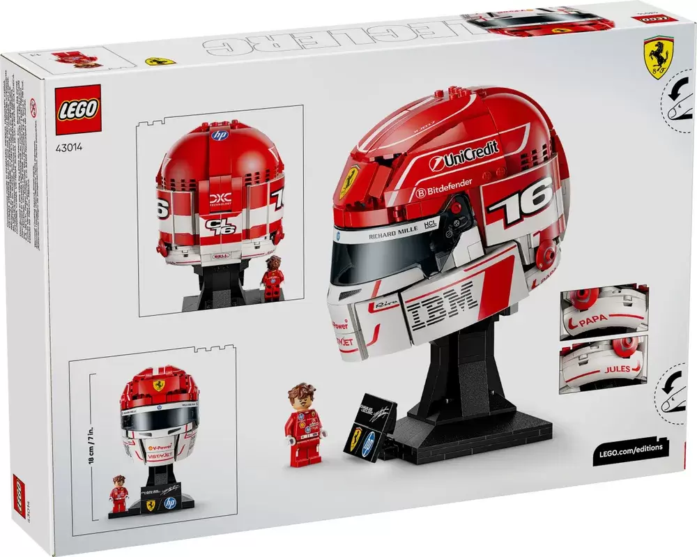Lego Editions 43014 Шлем Шарля Леклера команды Scuderia Ferrari HP