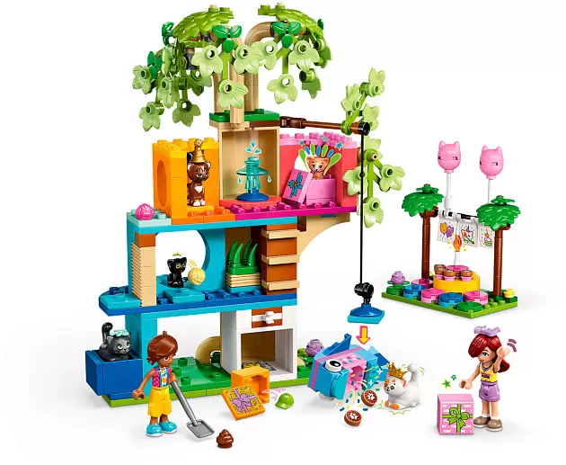 Конструктор Lego Friends 42666 День рождения кошки и домик на дереве фото