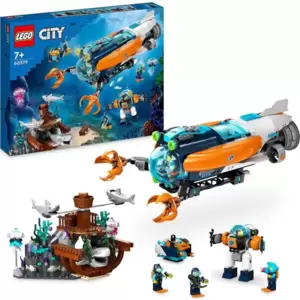 Конструктор Lego City Глубоководная исследовательская подводная лодка / 60379 фото