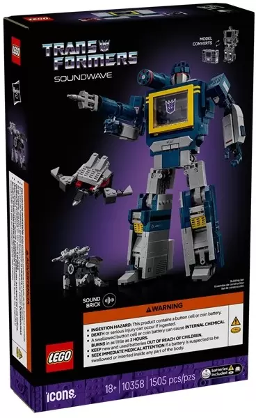 Lego Icons 10358 Трансформеры: Звуковая волна
