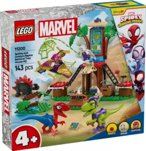 Конструктор Lego Marvel 11200 Битва динозавров Спайди и Гобби возле домика на дереве фото