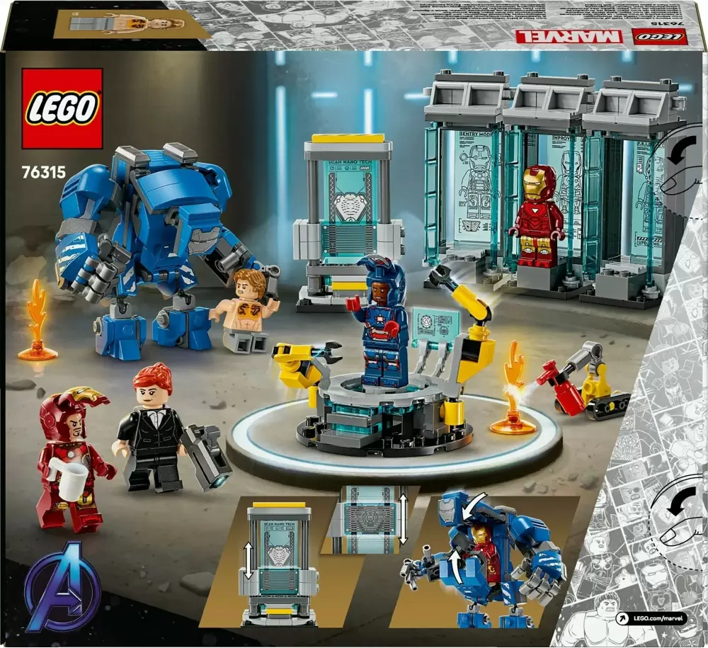 Lego Marvel 76315 Лаборатория Железного Человека: Зал Доспехов